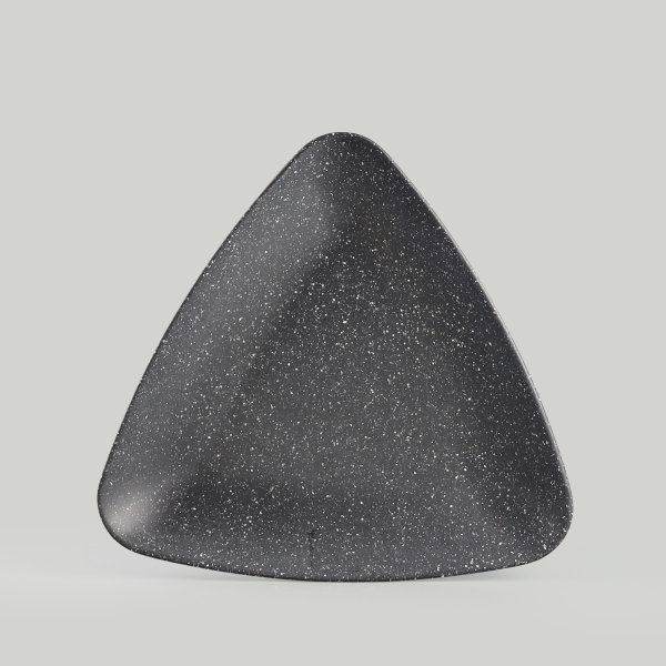 Dĩa Melamine Tam Giác Granite Black - 2 Size