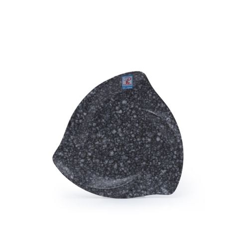 Dĩa Melamine Tam Giác Vân Đá Đen Fataco - 3 Size