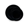 Dĩa Melamine Tròn Cạn Lớn Màu Đen Fataco - 2 Size