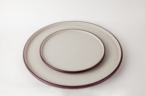 Dĩa Tròn Cạn Nhám Hai Lớp