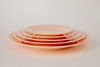 Dĩa Melamine Tròn Cạn Vân Đá Cam - 5 Size