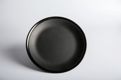 Dĩa Melamine Tròn DA 08N Đen Nhám Fataco - 21,0 x 2,4cm