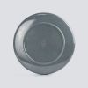 Dĩa Tròn Viền Granite Dark Grey
