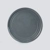 Dĩa Tròn Viền Granite Dark Grey