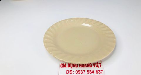 Dĩa Melamine Cạn Xoắn 8 A608 Nâu Đá VCP - 20,4 x 1,7 x 20,4cm