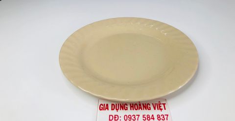 Dĩa Melamine Cạn Xoắn 10 A610 Nâu Đá VCP - 25,2 x 1,7 x 25,2cm