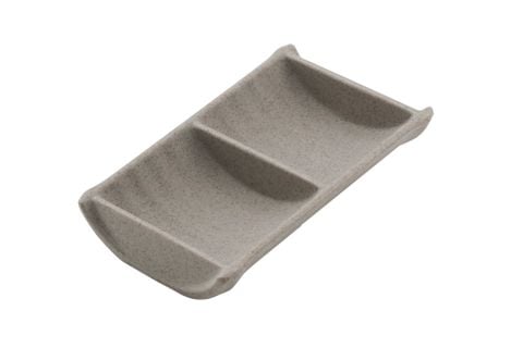 Dĩa Tương Melamine Melamine 2 Ngăn DV071 Light Brown Superware - 13 x 8 x 2,7cm