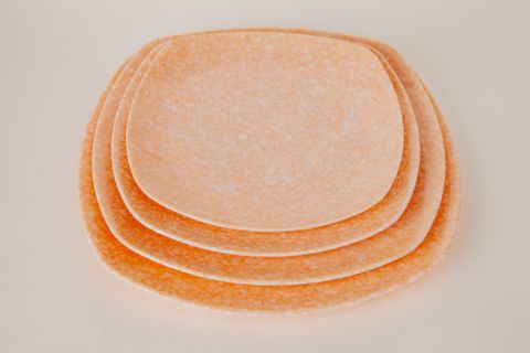 Dĩa Vuông Ảo Vân Đá Cam