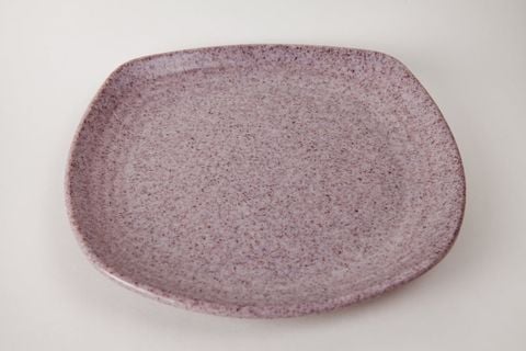 Dĩa Vuông Có Vân Nhám Màu Môn