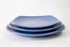 Dĩa Melamine Vuông Gân Nhám Xanh Dương - 3 Size