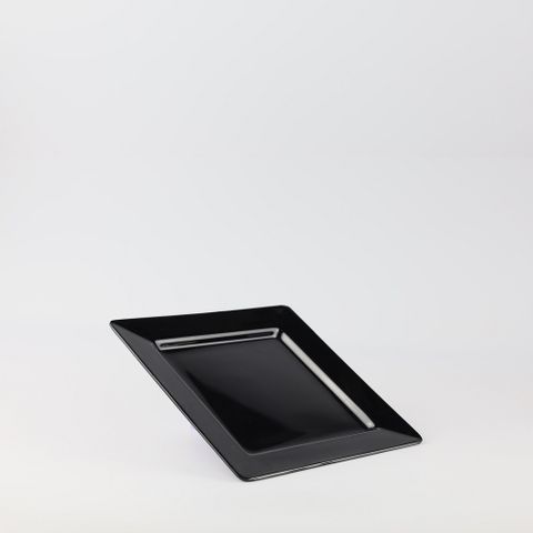 Dĩa Melamine Vuông Màu Đen Superware - 4 Size