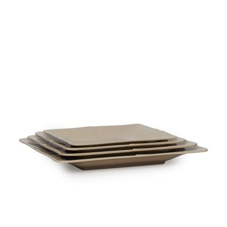 Dĩa Melamine Vuông Góc Màu Nâu Fataco - 5 Size