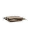 Dĩa Melamine Vuông Góc Màu Nâu Fataco - 5 Size