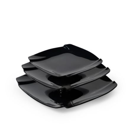 Dĩa Melamine Vuông Melamine Màu Đen Fataco - 3 Size