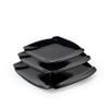 Dĩa Melamine Vuông Melamine Màu Đen Fataco - 3 Size