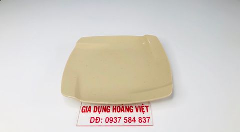 Dĩa Melamine Vuông VCP A6707 Nâu Đá - 17,7 x 2 x 17,7cm