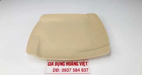 Dĩa Melamine Vuông VCP A6709 Nâu Đá - 22,9 x 2,6 x 22,9cm