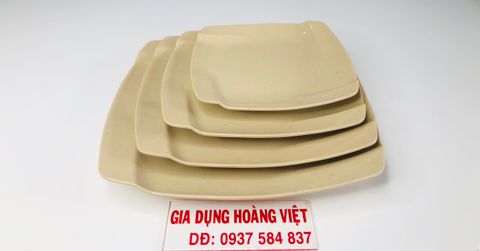 Dĩa Melamine Vuông VCP A6706 Nâu Đá - 15 x 2,3 x 15cm