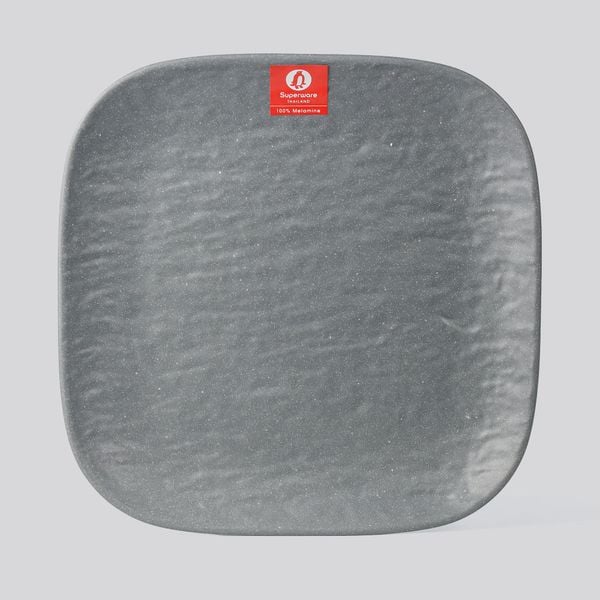 Dĩa Vuông Nhám Granite Dark Grey
