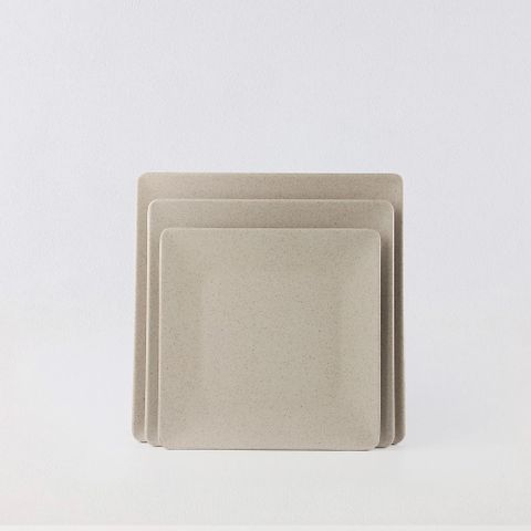 Dĩa Melamine Vuông Nhám Light Brown Superware - 3 Size