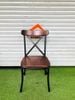 Ghế Nhà Hàng Mặt Gỗ Vuông, Khung Sắt Sơn Tĩnh Điện Ống Trúc Nhiều Màu - 41 x 44 x 85cm