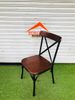 Ghế Nhà Hàng Mặt Gỗ Vuông, Khung Sắt Sơn Tĩnh Điện Ống Trúc Nhiều Màu - 41 x 44 x 85cm