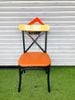 Ghế Nhà Hàng Mặt Gỗ Vuông, Khung Sắt Sơn Tĩnh Điện Ống Trúc Nhiều Màu - 41 x 44 x 85cm