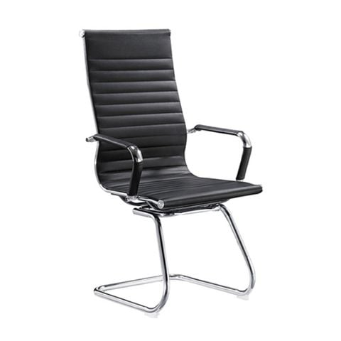 Ghế Da Chân Quỳ Lưng Cao, Khung Thép Mạ Crom, Ghế Văn Phòng Cao Cấp - 56 x 49 x 108cm