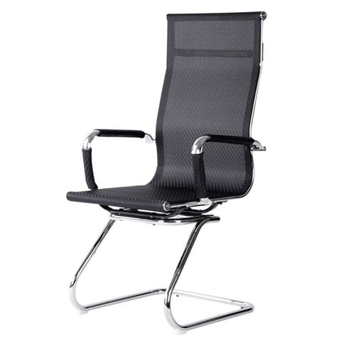 Ghế Lưới Chân Quỳ Lưng Cao, Khung Sắt Mạ Crom, Ghế Nhân Viên Cao Cấp - 56 x 49 x 108cm