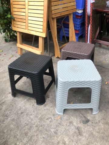 Ghế Nhựa Lùn Giả Mây