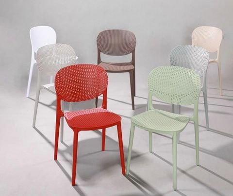 Ghế Nhựa Tựa Lưng Lưới HV3002 Cao Cấp Nhiều Màu