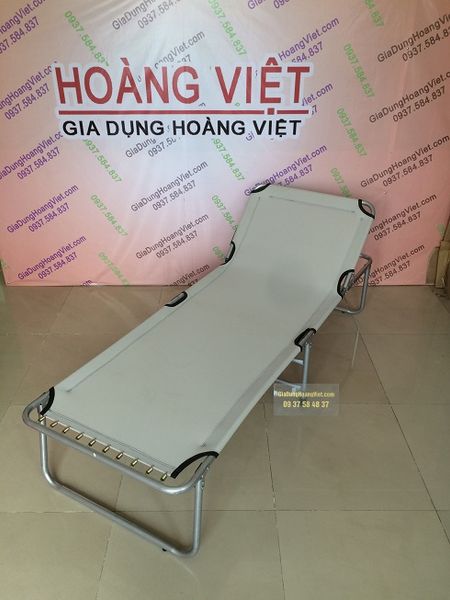 Giường Bố Xếp Vải Lưới Khung Thép Dầy Rộng 73cm Hoàng Việt - 35 x 72 x 199cm