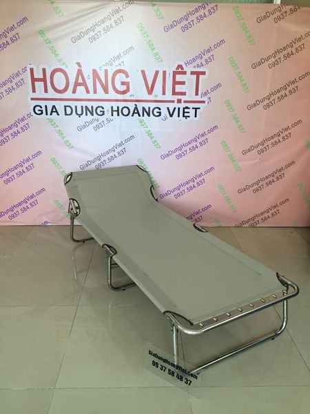 Giường Bố Xếp Inox Rộng 75cm