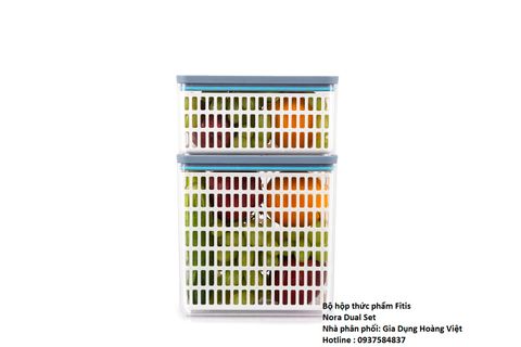 BỘ 2 HỘP ĐỰNG THỰC PHẨM KÈM RỔ NORA - DUAL SET