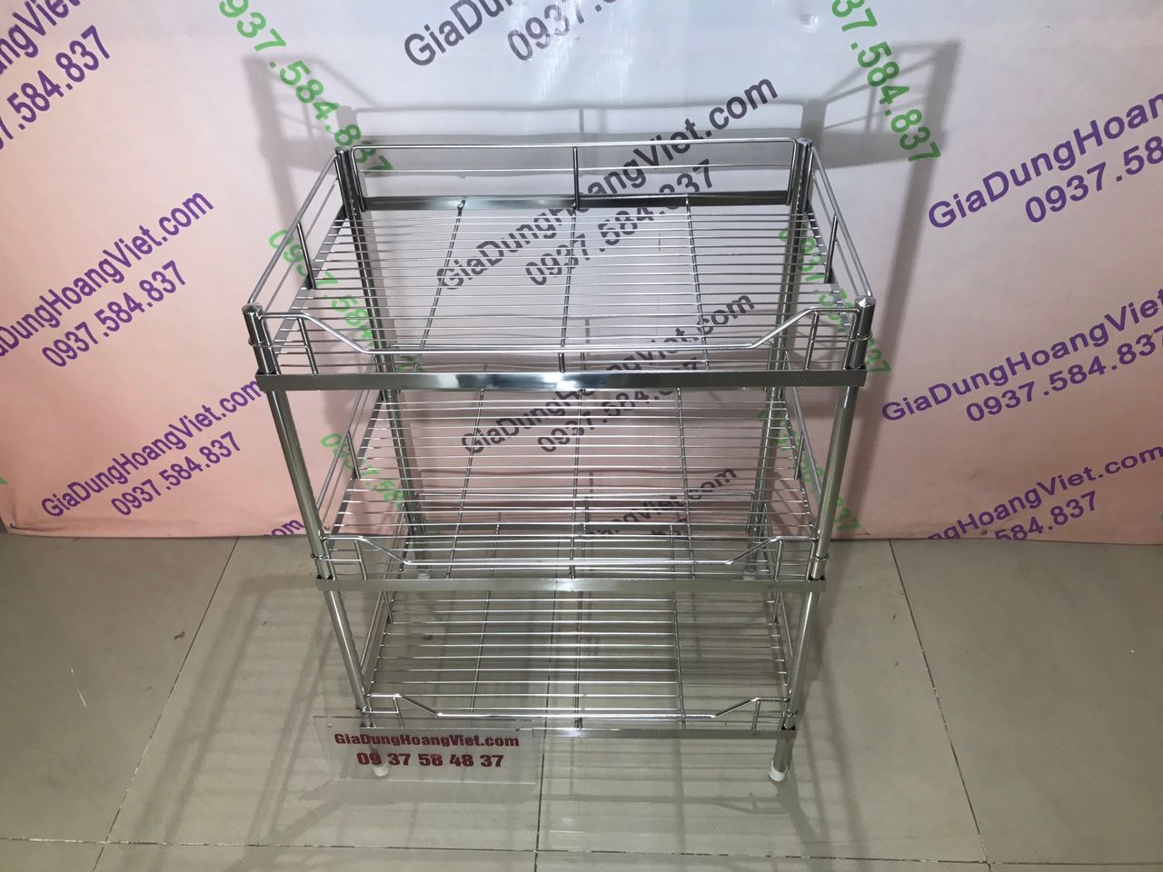Kệ để chén inox 304 3 tầng| kệ chén inox 304 40 x 60 cm – CTY TNHH ...