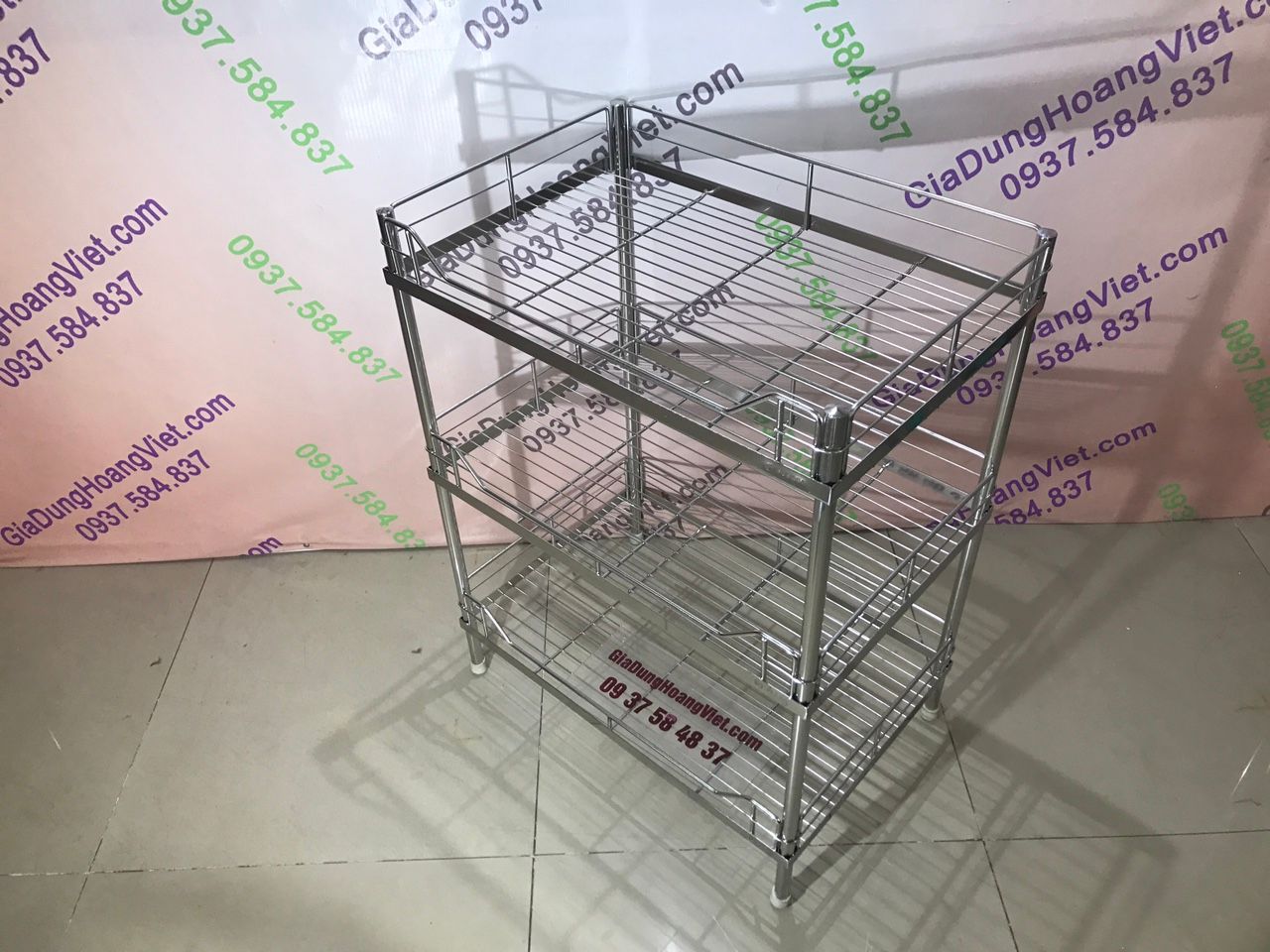 Kệ để chén inox 304 3 tầng| kệ chén inox 304 40 x 60 cm – CTY TNHH ...