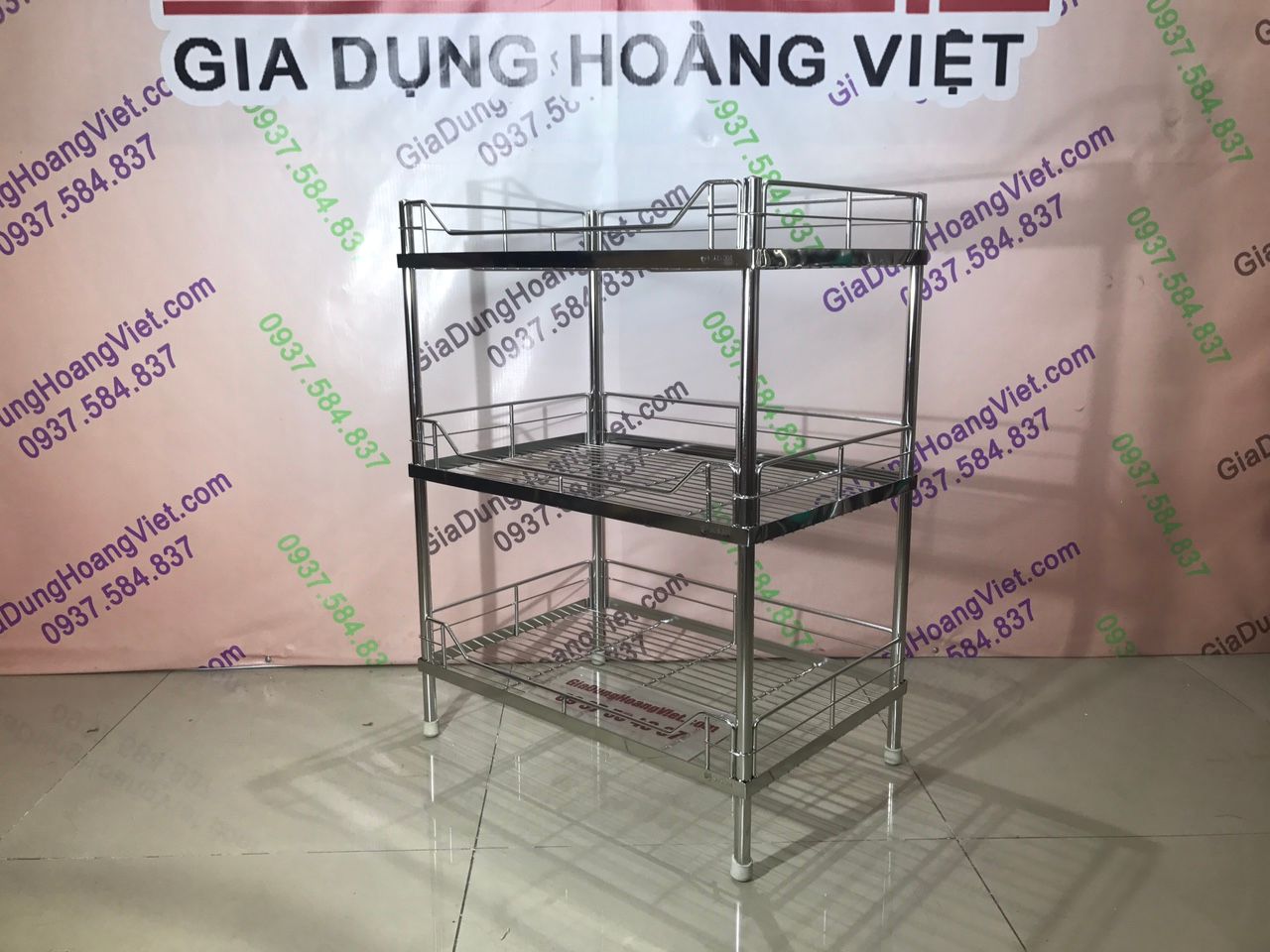 Kệ để chén inox 304 3 tầng| kệ chén inox 304 40 x 60 cm – CTY TNHH ...
