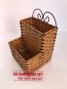 Ống Đũa Muỗng Nhựa Giả Mây Vuông - 12.5 x 12.5 x 18.5cm