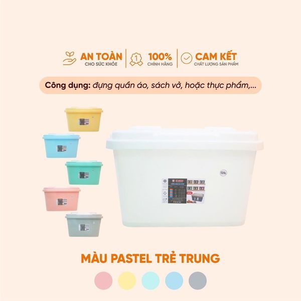 Thùng Nhựa Đa Năng 120 Lít Vĩ Hưng