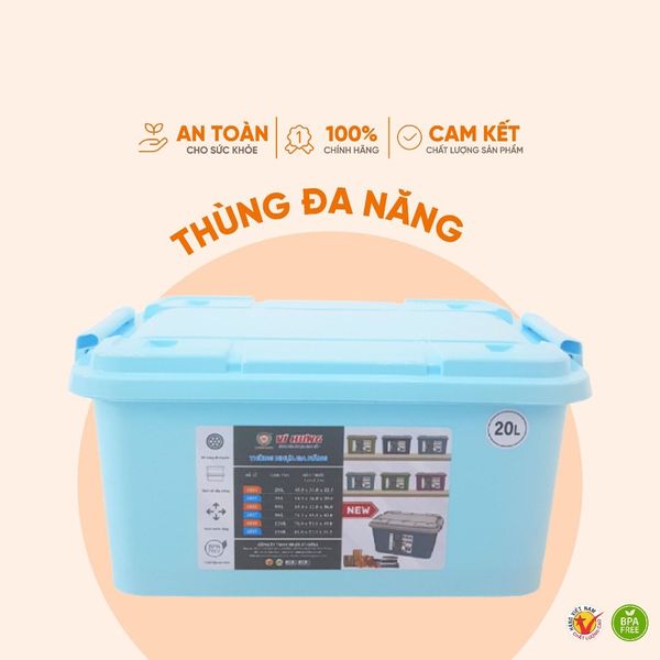 Thùng Nhựa Đa Năng 20 Lít Vĩ Hưng