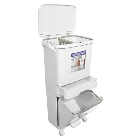 Thùng Rác Đa Năng 3 Ngăn Bánh Xe