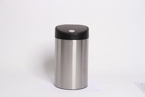 Thùng Rác Inox Fitis Nhấn Tròn 12 Lít