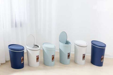 Thung Rác Oval Nắp Nhấn