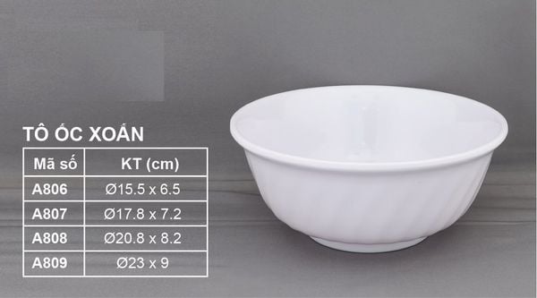 Tô Ốc Xoắn Melamine Trắng VCP