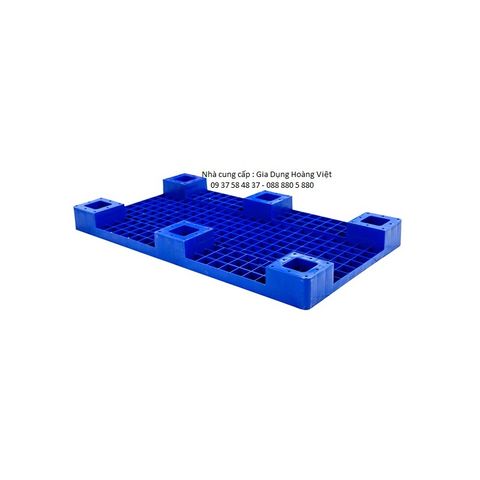 Pallet Nhựa Đơn Xanh Dương Code 327 Hiệp Thành - 1070 x 600 x H 100 (+/- 10mm)