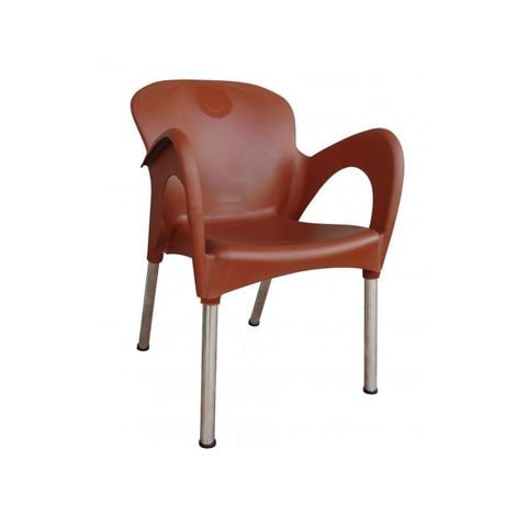 Ghế Cafe Nhựa Đúc Nữ Hoàng, Chân Sắt Sơn, Nhiều Màu Hoàng Việt - 582 x 555 x 780mm