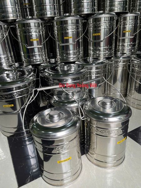 Xô Inox 304 Có Nắp Đậy – Gia Dụng Hoàng Việt
