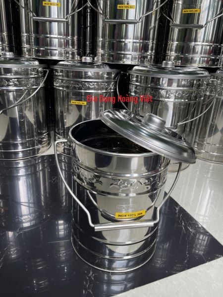 Xô Inox 304 Có Nắp Đậy – Gia Dụng Hoàng Việt