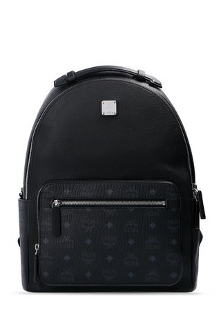 MCM 40 Stark Visetos Leather Mix Backpack in Blue for Men