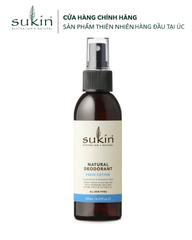 [HSD 2027] Sukin Xịt Khử Mùi Tự Nhiên Natural Deodorant Fresh Cotton 125ml